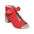 thumbnail image 1 of Good Choice Womens Kimora Faux Leather Bow Peep-Toe Heels, 1 of 1
