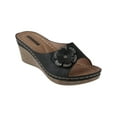thumbnail image 1 of Good Choice Womens Naples Faux Leather Lifestyle Slide Sandals, 1 of 1