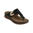 thumbnail image 1 of Good Choice Womens Sam Slip On Faux Leather Thong Sandals, 1 of 1
