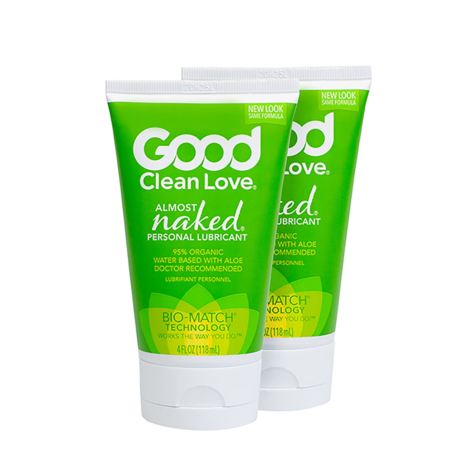 Good Clean Love Almost Naked® Personal Lubricant, Organic Water-Based Lube with Aloe Vera, Safe for Sex Toys and Condoms, Sexual Wellness Gel for Men and Women, 4 Oz (2-Pack) picture