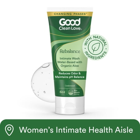 Good Clean Love® Rebalance Intimate Wash, pH-Balanced & Moisturizing Feminine Cleanser, 6 fl oz
