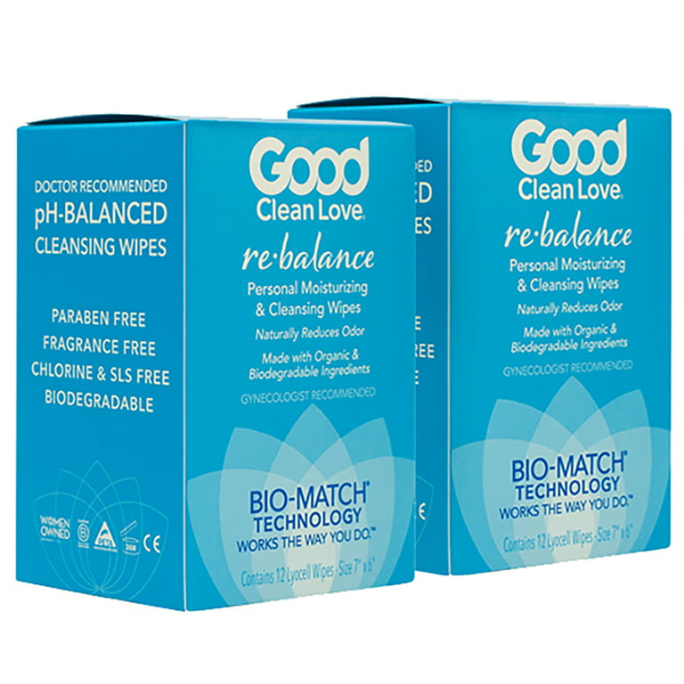 Good Clean Love Rebalance Personal Moisturizing & Cleansing Wipes - 1 Each  - 12 CT, 1 Pack/12 Count - Mariano's