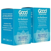Good Clean Love: Rebalance Personal Moisturizing & Cleansing Wipes, Naturally Reduces Odor & Supports Vaginal Health, pH-Balanced Feminine Hygiene Product, Singles 24 Ct (2-Pack)
