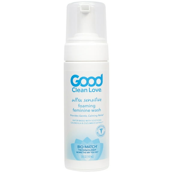 Good Clean Love Ultra Sensitive Foaming Feminine Wash, Water-Based, 5 oz