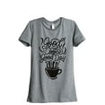 thumbnail image 1 of Good Coffee Good Day Women's Fashion Relaxed T-Shirt Tee Heather Grey Large, 1 of 3