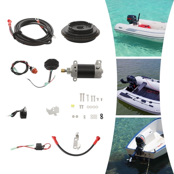 Good Compatibility Electric Starter Conversion Kit for Yamaha 4-Stroke 20HP Outboard Engine