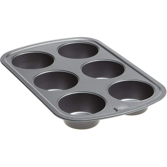 GoodCook Muffin Pan Bakeware - Non-Stick, 6 Wells - 2-3/4 In Dia x 14-1/2 In L