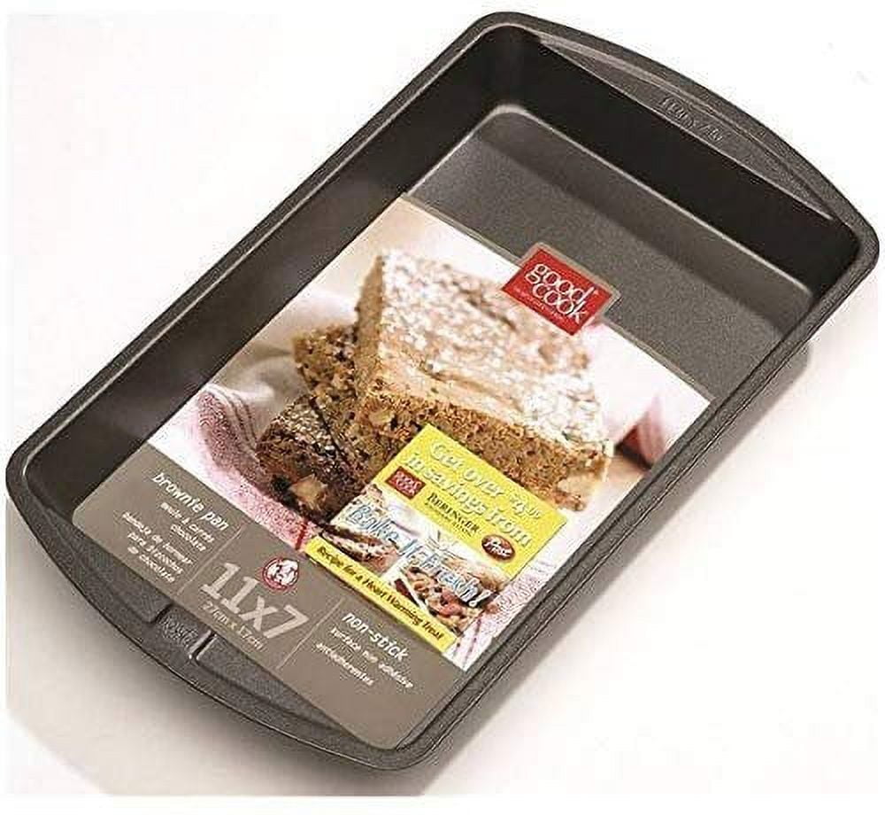 GoodCook Baking Sheet Brownie Pan 11x7 - Rectangular Gray - 3 Piece, 11" x 7" — Residential Use, Standard Application