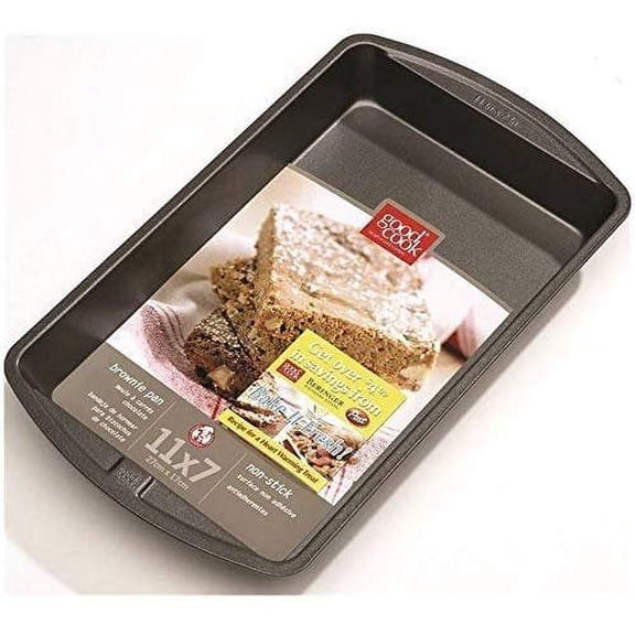 GoodCook Baking Sheet Brownie Pan 11x7 - Rectangular Gray - 3 Piece, 11" x 7"  Residential Use, Standard Application