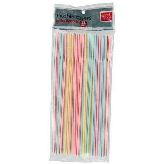 Good Cook 24992 Flexible Drinking Straws 50 Count