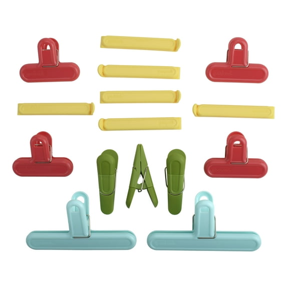 GoodCook, Assorted Color Bag Clips, Pack of 15