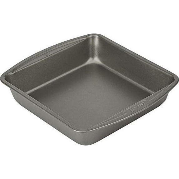 Good Cook 8 Inch x 8 Inch Square Cake Pan, 8 x 8 Inch, Grey, 3 Pack