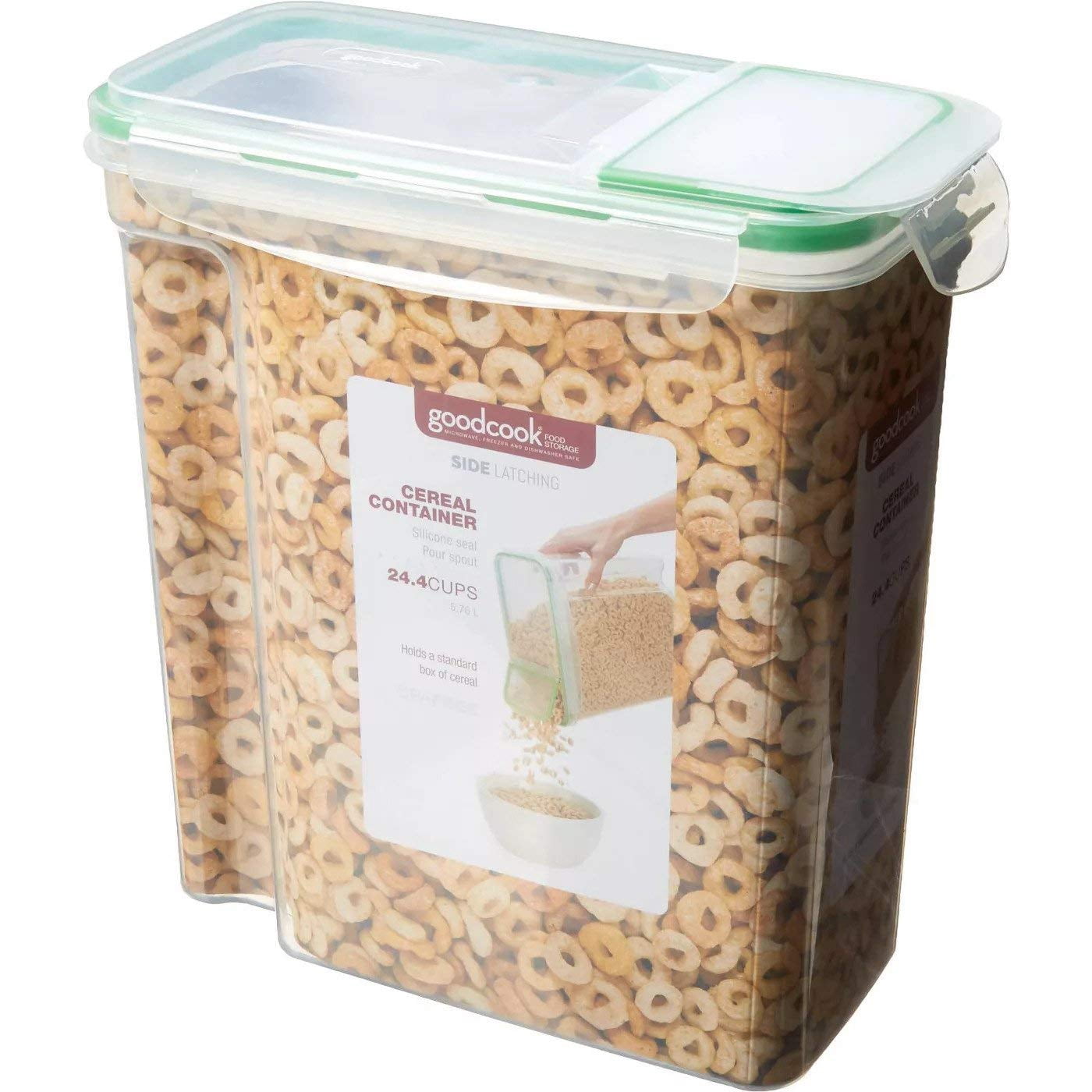 Good Cook Cereal Container - 24.4 Cups,Clear,1 Count (Pack of 1),769290 ...