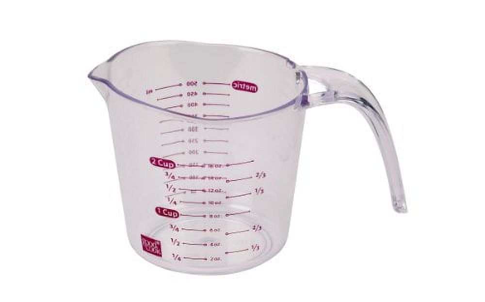 I Kito Large Glass Measuring Cup with Handle, 1000ml Measuring Beaker for Kitchen Baking, Red