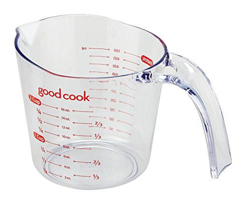 Chef Measuring Cup 2 Cups For Wet Dry Liquid Solid Push UP