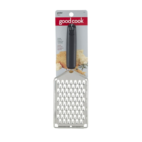 Good Cook Grater, Handi Stainless Steel with Plastic Handle, 11.5 Inch