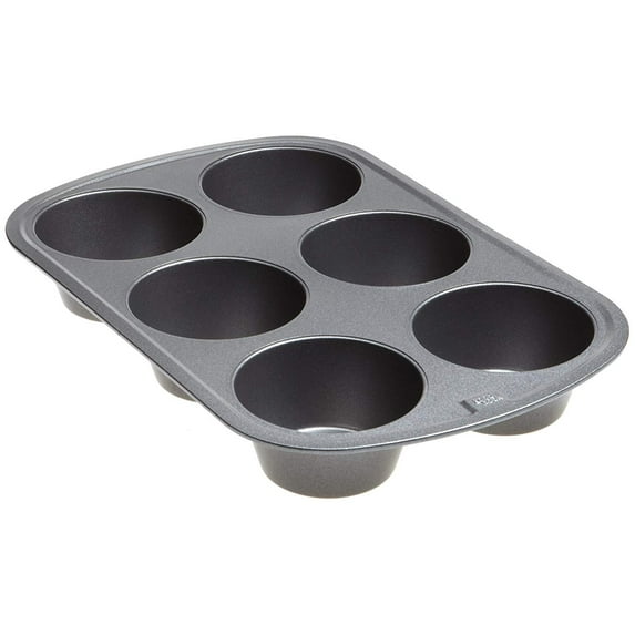 GoodCook Muffin Pan Nonstick Steel - Non-Stick, 6 Cup - 3-1/2 in Dia x 16-1/2 in L