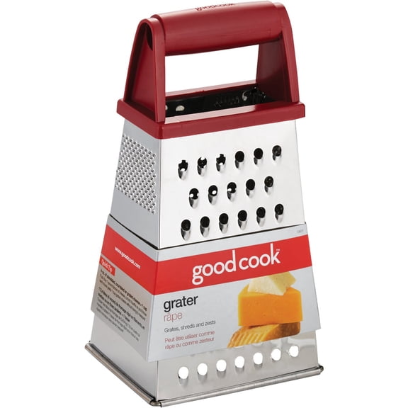 Bradshaw Good Cook Silver/Red Box Grater  Home & Garage Storage, Stackable Design
