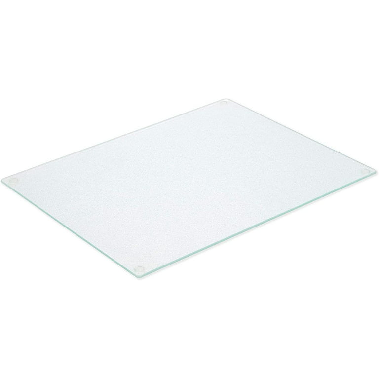 Vance 12 x 10 inch Clear Surface Saver Tempered Glass Cutting Board | Best  Kitchen Chopping Board for Food Prep | BPA-Free | Non-Porous