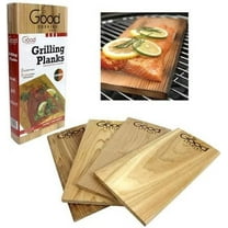 Good Cooking Grilling Planks - Outdoor Barbeque Smoking Grill Planks Variety Pack - Set of 4 (2 Alder, 2 Cedar)