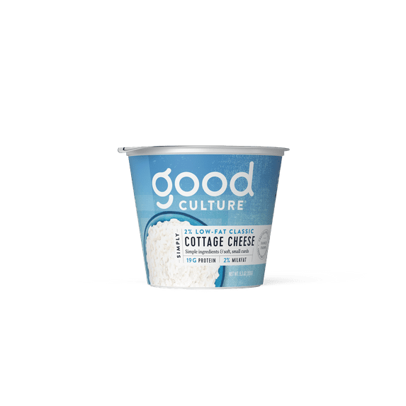 Good Culture Classic Simply Cottage Cheese, 2% Milk Fat, 19 g Protein, 5.3 oz