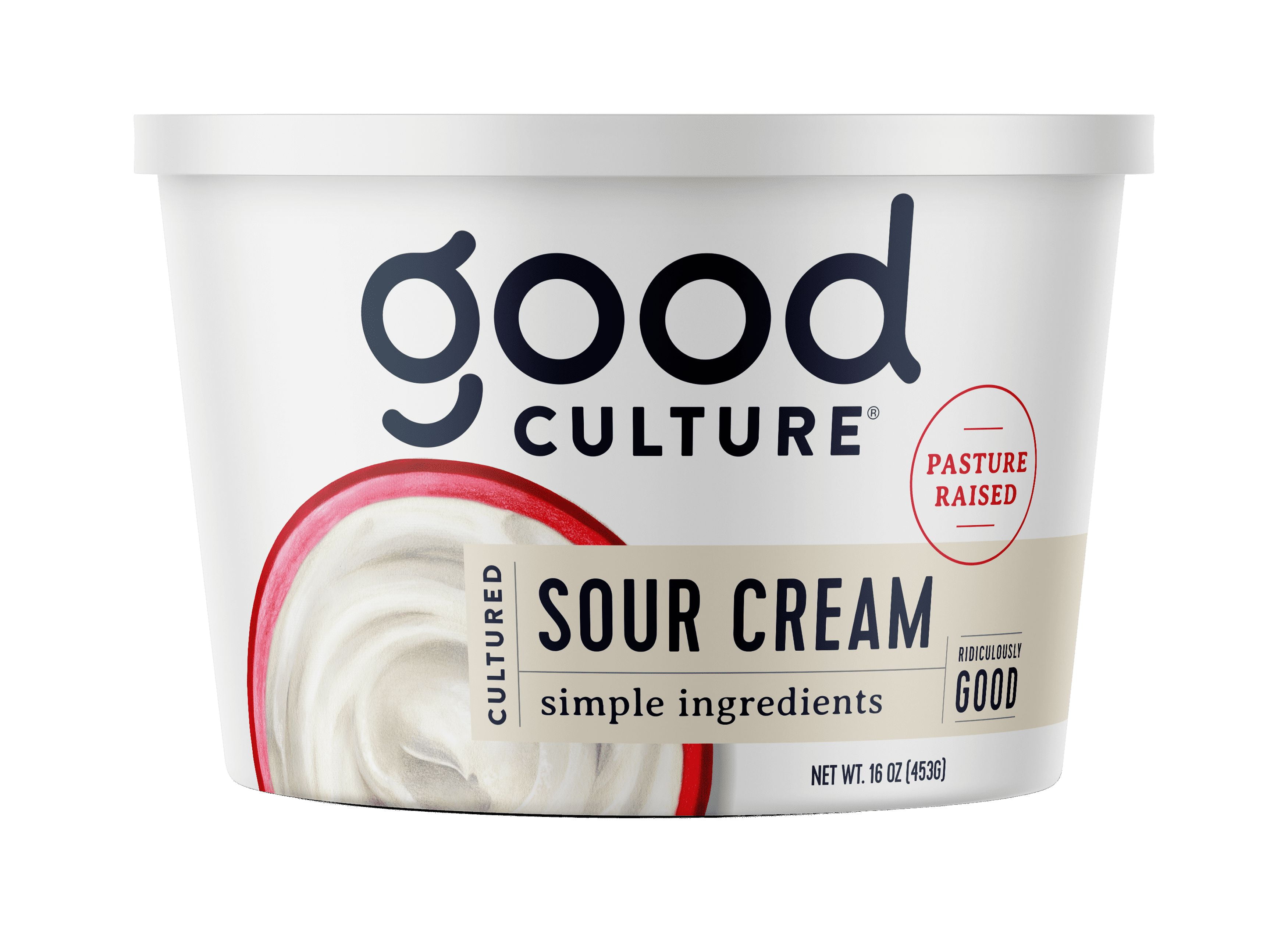 Good Culture Simply Classic Creamy Sour Cream Tub, 5g Low Fat, 16 oz
