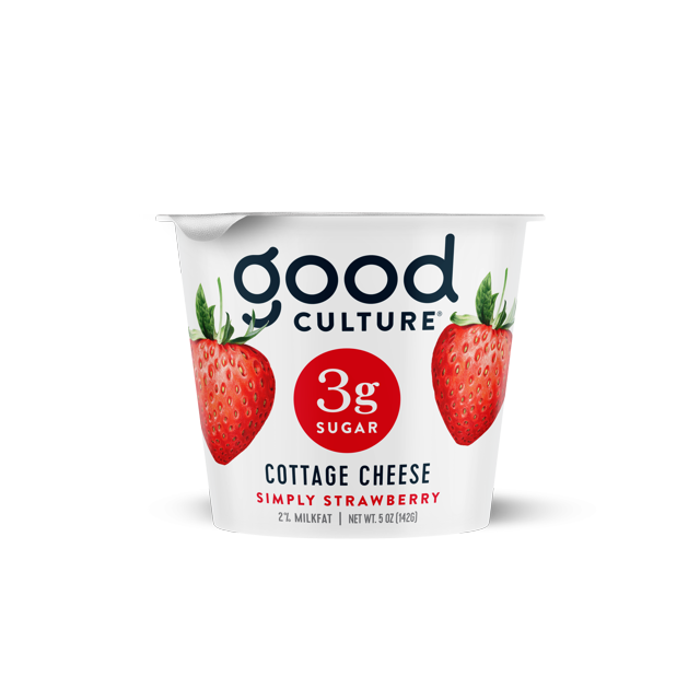 Good Culture Strawberry Cottage Cheese Cup, 2 Milk Fat, Low Sugar, 5