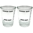 thumbnail image 1 of Good Day Bad Day Meter - 2oz Novelty Shot Glass - 2 Piece Set, 1 of 3