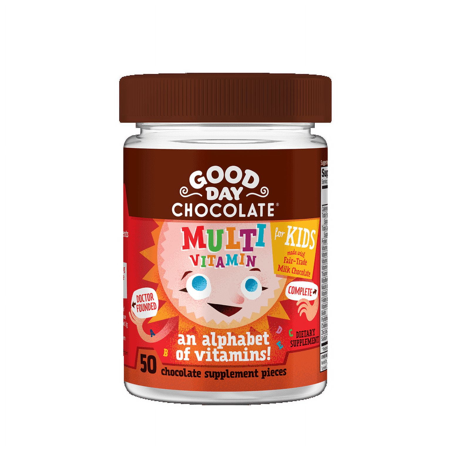 Good Day Chocolate Kids Multivitamin, 50 ct