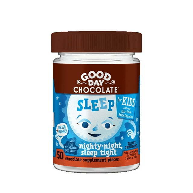 Good Day Chocolate Kids Sleep Supplement with Melatonin, 50 ct