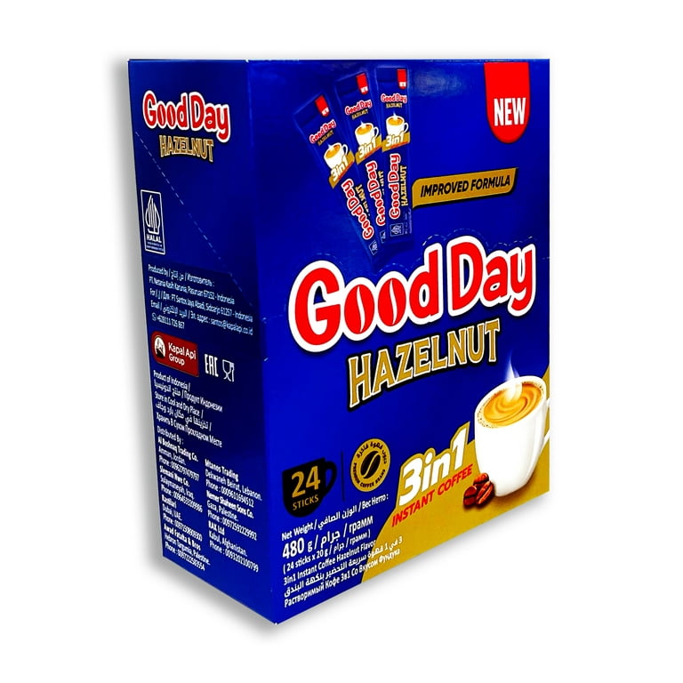 Good Day Hazelnut 3-in-1 Instant Coffee 24 Sticks 480g - Walmart.com