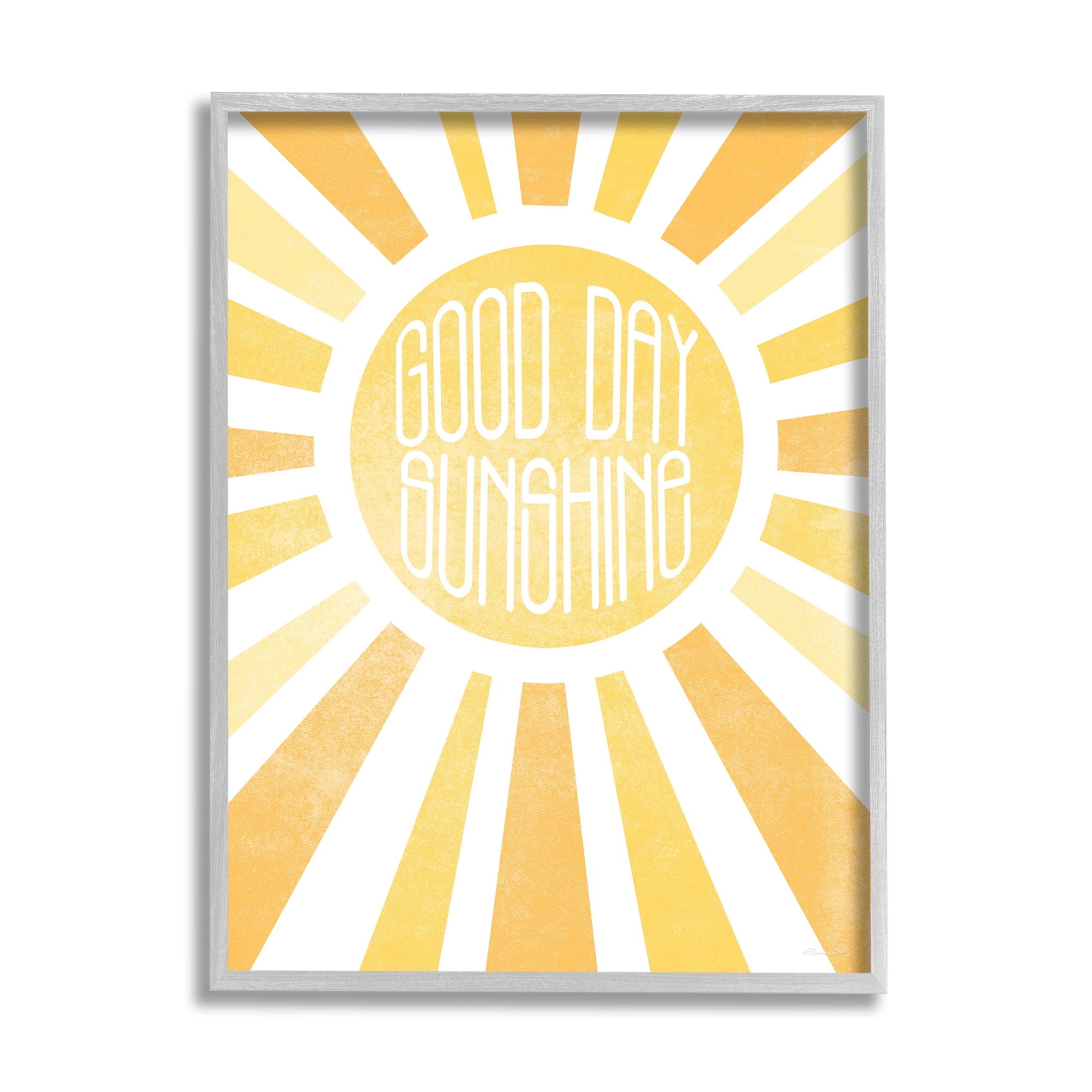 Stupell Industries Good Day Sunshine Greeting Bright Yellow Rays ,16 x 20,Designed by Susan Ball