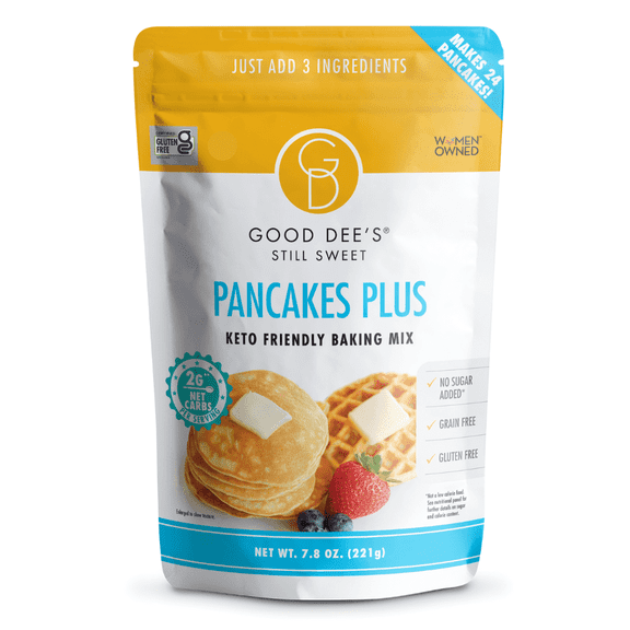 Good Dees Low Carb Baking Mix,Pancake, Waffle & Scone Mix, Keto Baking Mix, Allulose Sweetened, Gluten Free, Grain-Free, Soy-Free, Diabetic, Atkins & WW Free (1g Net Carbs, 24 Pancakes)