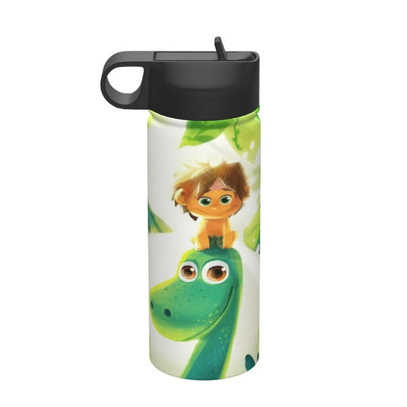 The Good Dinosaur Insulated Water Bottle, 18oz Vacuum Stainless Steel Sports Kettle With Straw Lid, Leakproof Drinking Thermos Cup For Outdoor Gym Travel