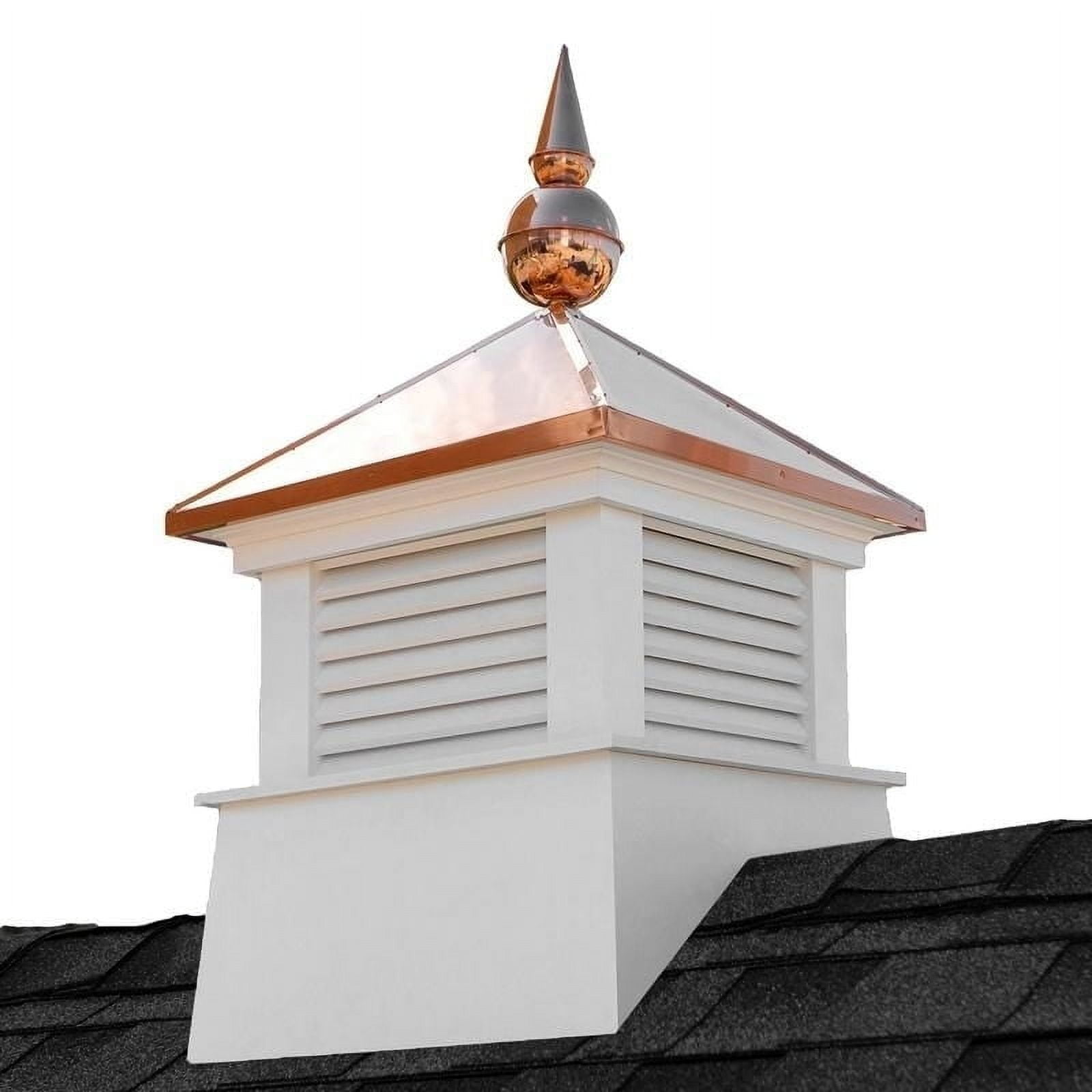 Manchester White Vinyl Cupola with Copper Finial