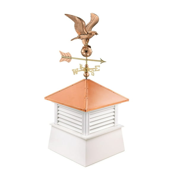 Good Directions 30" Square Manchester Vinyl Cupola with Standard American EagleH