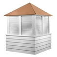 thumbnail image 1 of Good Directions Dover Vinyl Shiplap Cupola with Copper Roof - 84" Sq x 106"H, 1 of 5