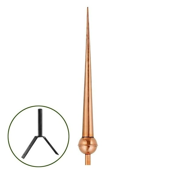 Good Directions Gawain Pure Copper Rooftop Finial with Roof Mount by  28 inch