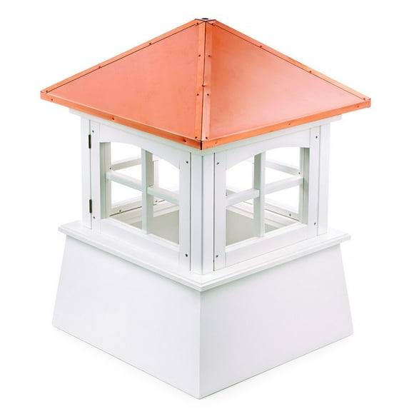 Good Directions Huntington Vinyl Cupola with Copper Roof - 18" Sq x 25"H