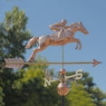 thumbnail image 1 of Good Directions Jumping Horse and Rider Weathervane, Pure Copper - 33"L, 1 of 5