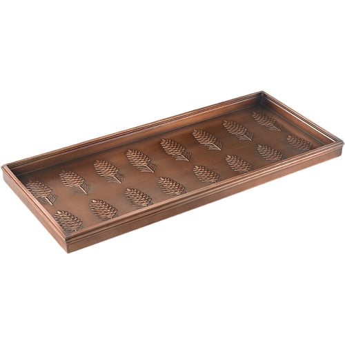 Lacquered Steel Pine Cones Boot Tray - Walmart.com
