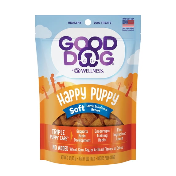 Good Dog by Wellness Happy Puppy Treats Lamb & Salmon Recipe, 3 Ounce Bag