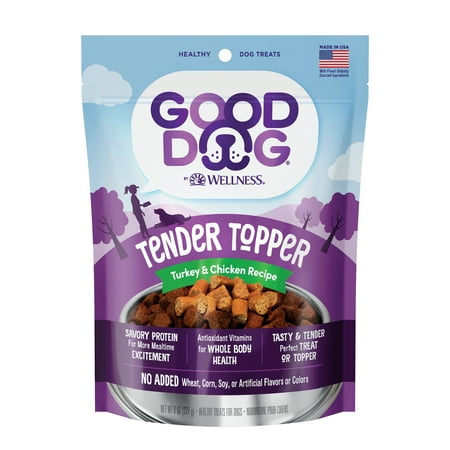 Good Dog by Wellness Tender Toppers Turkey & Chicken Recipe, 8 Ounce Bag