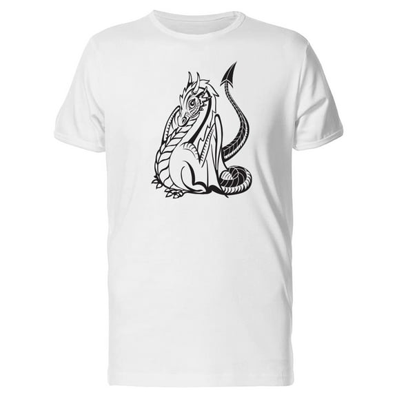 Good Dragon B&W T-Shirt Men -Image by Shutterstock, Male Large