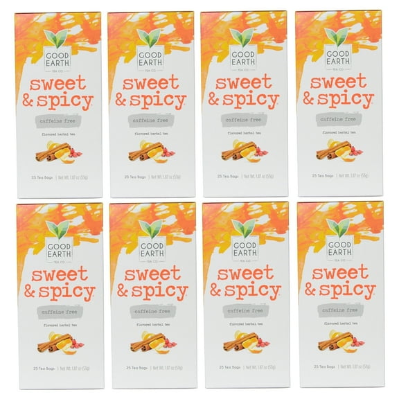 Good Earth 25ct Sweet & Spicy Caffeine Free Herbal Tea (8-Pack)