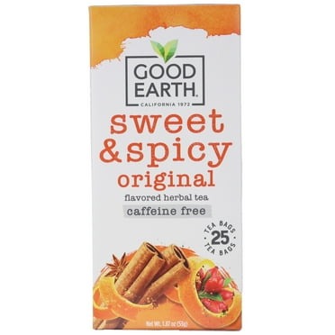 Good Earth 25ct Sweet & Spicy Caffeine Free Herbal Tea Bags