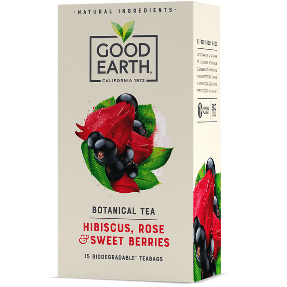 Good Earth Hibiscus Rose Berry Herbal Tea, 15ct (pack of 5)