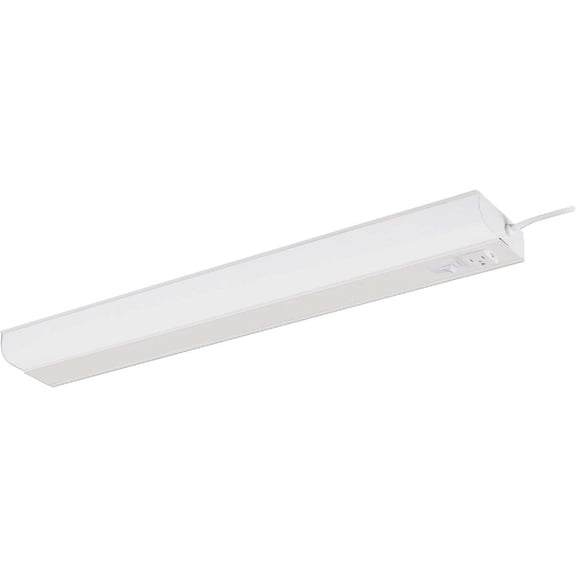 Good Earth Lighting Plug-In Under Cabinet Fluorescent Bar Light G9124P-T8-WH-I - 25W White