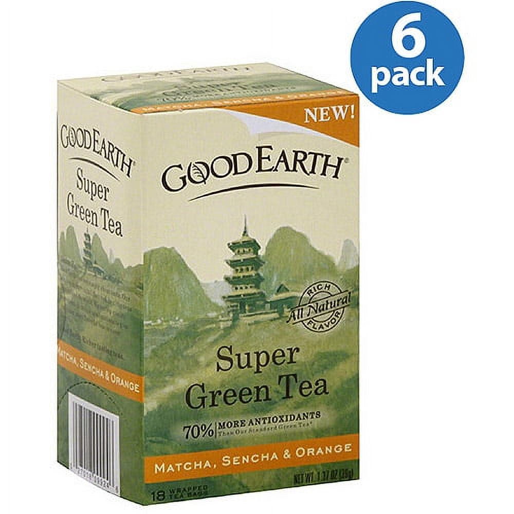 Good Earth Matcha, Sencha & Orange Super Green Tea, 1.37 oz, (Pack