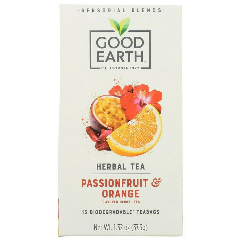 Good Earth Sensorials Passionfruit & Orange Herbal Tea 15 ct Box